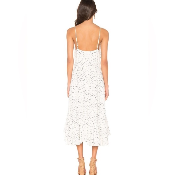 NWT Rails Frida Button Front Ruffle polka Dots Midi Dress Size XS - Picture 3 of 12